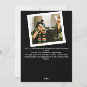 Minimalistische zwart-wit foto Afstudeerder aankon Kaart (Achterkant)