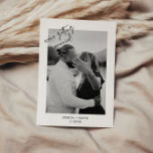 Minimalistische zwart-wit foto bruiloft save the date