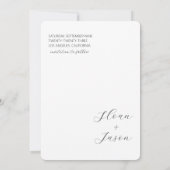 Minimalistische zwart-wit foto de datum opslaan save the date (Achterkant)