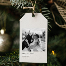 Minimalistische zwart-wit foto kerstcadeau
