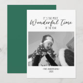 Minimalistische zwart-wit foto Prachtige tijd Feestdagenkaart (Voorkant / Achterkant)