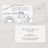 Minimalistische zwart-wit fotograaf visitekaartje (Voorkant / Achterkant)