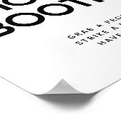 Minimalistische zwart-wit fotohokje trouwbord poster (Hoek)