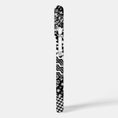 Minimalistische zwart-wit gemengde patroon stijl Case-Mate iPhone case (Achterkant / Links)