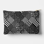 Minimalistische zwart-wit gemengde patroon stijl etui (Achterkant)