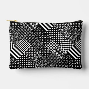 Minimalistische zwart-wit gemengde patroon stijl etui