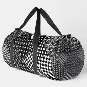 Minimalistische zwart-wit gemengde patroon stijl plunjezak (Rechterhoek)