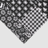 Minimalistische zwart-wit gemengde patroon stijl tissuepapier (Detail)