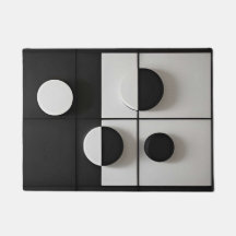 Minimalistische Zwart-Wit Geometrische Abstracte K
