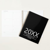 Minimalistische zwart-wit gepersonaliseerde planner (Display)