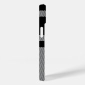 Minimalistische zwart-wit geruite aangepaste naam Case-Mate iPhone case (Achterkant / Rechts)