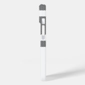 Minimalistische zwart-wit geruite aangepaste naam Case-Mate iPhone case (Achterkant / Links)
