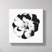 Minimalistische zwart-wit gestrekte canvasprint canvas afdruk (Voorkant)