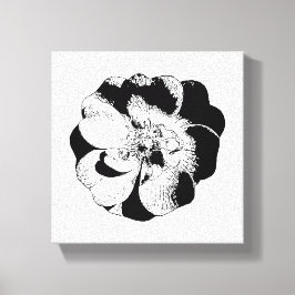 Minimalistische zwart-wit gestrekte canvasprint canvas afdruk