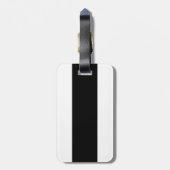 Minimalistische Zwart, Wit, Goud Duidelijke Basisn Bagagelabel (Achterkant verticaal)