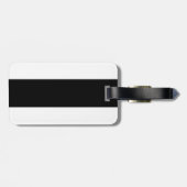 Minimalistische Zwart, Wit, Goud Duidelijke Basisn Bagagelabel (Achterkant horizontaal)