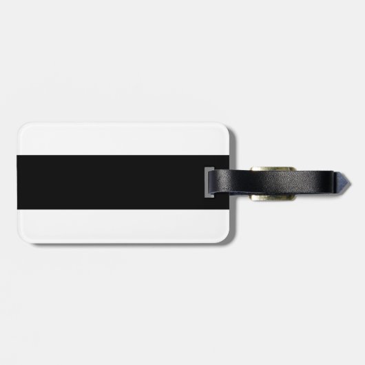 Minimalistische Zwart, Wit, Goud Duidelijke Basisn Bagagelabel (Achterkant horizontaal)