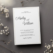 Minimalistische zwart wit goud streepjeslijn Bruil Kaart