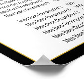 Minimalistische zwart-wit-gouden sjabloonmenu poster (Hoek)