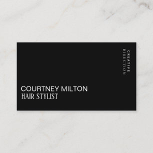 Minimalistische zwart-wit haar stylist bedrijf visitekaartje