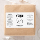 Minimalistische zwart-wit haarolie druppelfles etiket (Insitu)