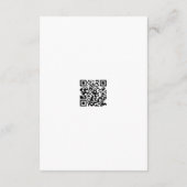 Minimalistische zwart-wit handgeschreven bruiloft informatiekaartje (Achterkant)