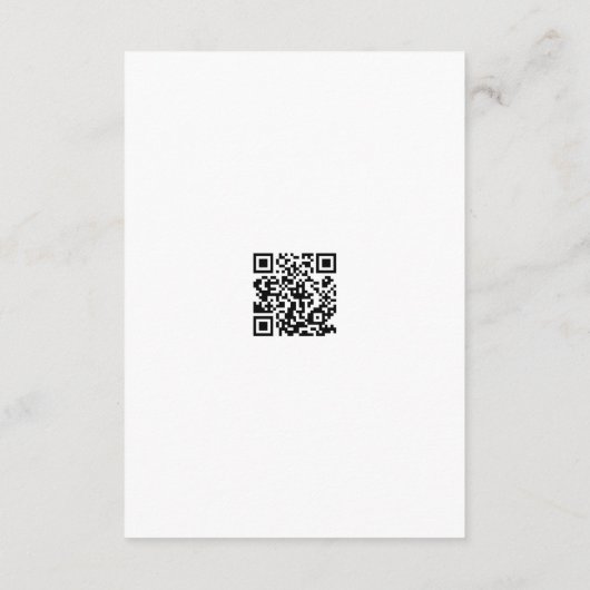 Minimalistische zwart-wit handgeschreven bruiloft informatiekaartje (Achterkant)