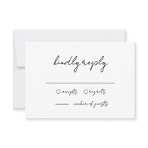 Minimalistische zwart-wit handgeschreven bruiloft