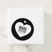 Minimalistische Zwart & Wit Hart Met Liefde Labels (In situ)