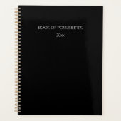 Minimalistische zwart-wit jaarplanner planner (Voorkant)