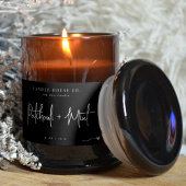 Minimalistische zwart-wit kaarsenlabel Sticker