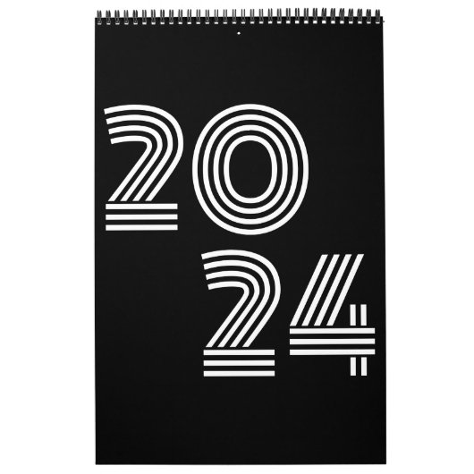 Minimalistische zwart-wit kalender (Hoes)