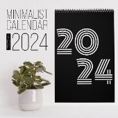 Minimalistische zwart-wit kalender