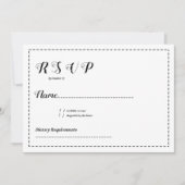Minimalistische zwart-wit kalligrafie RSVP Kaart (Voorkant)
