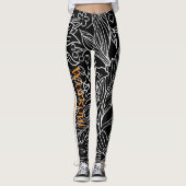 Minimalistische zwart-wit l Workout Leggings (Voorkant)