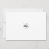 Minimalistische zwart-wit Logo Business Open House Kaart (Achterkant)