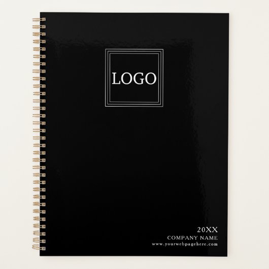 Minimalistische zwart-wit Logo-planner Planner (Voorkant)
