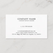 Minimalistische zwart-wit makelaar afsprakenkaartje (Achterkant)