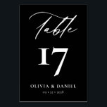 Minimalistische zwart wit moderne bruiloft kaart<br><div class="desc">Verhoog uw huwelijksreceptie met onze minimalistische zwart-wit moderne huwelijkstafelnummers, een slanke en stijlvolle toevoeging die het moderne design naadloos combineert met tijdloze elegantie. Elk tabelnummer in dit collectie heeft een minimalistisch zwart-wit kleurenschema, wat verfijning en veelzijdigheid uitstraalt als aanvulling op elk huwelijksthema of kleurenpalet. Deze met precisie vervaardigde tabelnummers beschikken...</div>