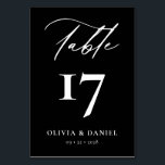 Minimalistische zwart wit moderne bruiloft kaart<br><div class="desc">Verhoog uw huwelijksreceptie met onze minimalistische zwart-wit moderne huwelijkstafelnummers, een slanke en stijlvolle toevoeging die het moderne design naadloos combineert met tijdloze elegantie. Elk tabelnummer in dit collectie heeft een minimalistisch zwart-wit kleurenschema, wat verfijning en veelzijdigheid uitstraalt als aanvulling op elk huwelijksthema of kleurenpalet. Deze met precisie vervaardigde tabelnummers beschikken...</div>