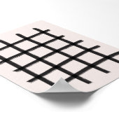 Minimalistische zwart-wit moderne kunst aan de muu poster (Hoek)