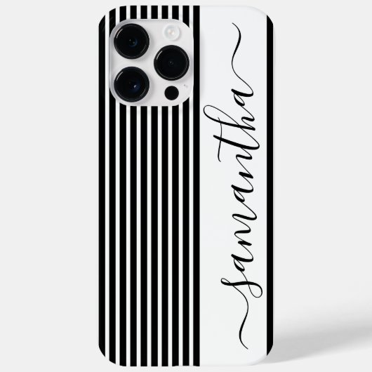 Minimalistische zwart-wit moderne Mate Iphone Case (Achterkant)