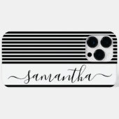 Minimalistische zwart-wit moderne Mate Iphone Case (Achterkant (horizontaal))