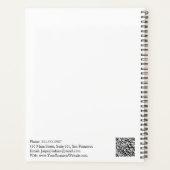 Minimalistische zwart-wit moderne planner (Achterkant)
