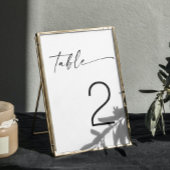 Minimalistische zwart-wit moderne script bruiloft kaart