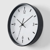 Minimalistische zwart-wit moderne wandklok (Hoek)