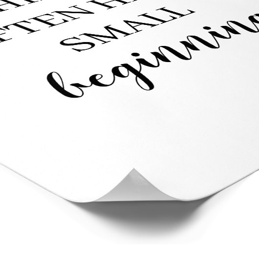 Minimalistische Zwart-Wit Motivatie Poster (Hoek)