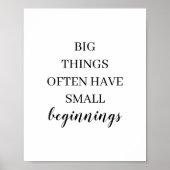 Minimalistische Zwart-Wit Motivatie Poster (Voorkant)