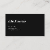 Minimalistische zwart-wit notaris ondertekenaar visitekaartje (Achterkant)