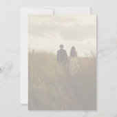 Minimalistische zwart-wit overlay foto bruiloft kaart (Achterkant)